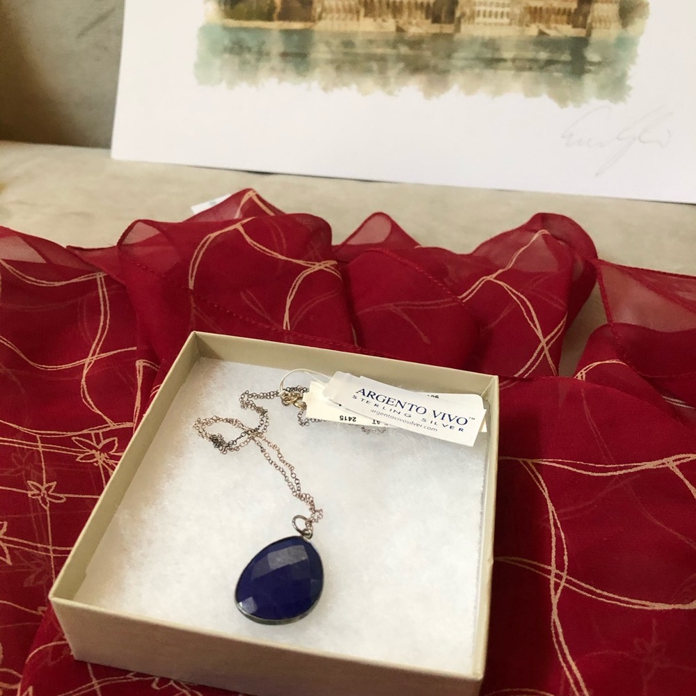 Argento Vivo sterling Silver Lapis Pendant